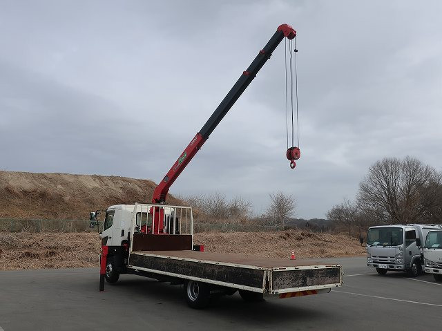 中古トラック 日野 レンジャー 中型クレーン付平ボディ