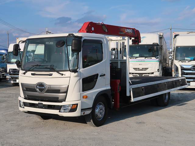 中古トラック 日野 レンジャー 中型クレーン付平ボディ