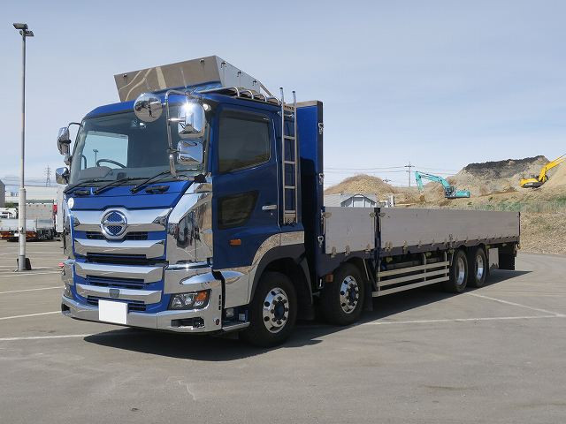 2020 Hino Profia Large Flatbed Truck, Aluminum Block, 9500 Body, 4-Axle Low Floor, 380 HP, Aluminum Wheels ★Vehicle Inspection Valid Until January 2027★