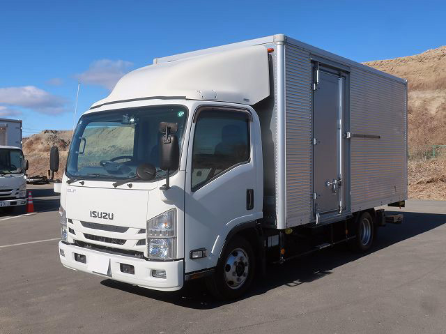 [Vehicle for lease rental only] 2020 Isuzu Elf 2-ton aluminum van, wide and long, 216cm interior height, storage PG, left-hand sliding door, two-stage lashing rails, 150 horsepower. ★Easy-to-use package installed!★ 