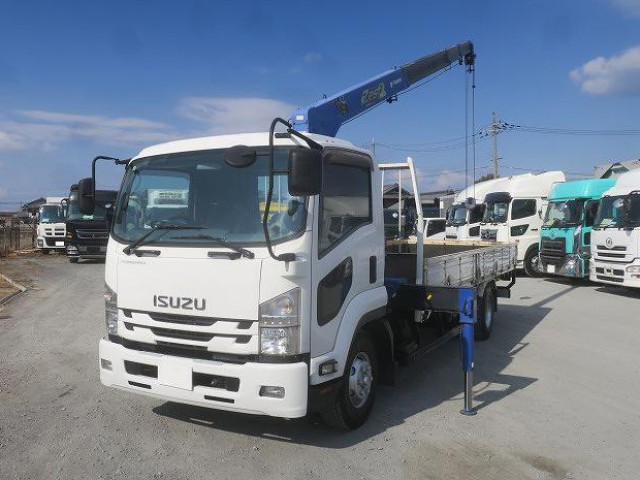 2017 Isuzu Forward, medium-sized flatbed crane, 5500 standard, Tadano 4-speed, radio-controlled, hook-in. ★Raku-Nori Pack installed!★