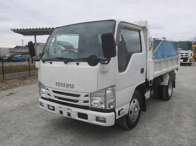 [Vehicle for lease rental only] 2019 Isuzu Elf 3t Dump Truck, Kyokuto Manual Cobo Lane, 150 HP ★Raku-Nori Pack installed!★