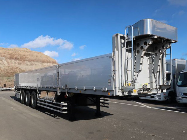 中古トレーラー 日本フルハーフ 3軸 アルミブロック平トレーラー