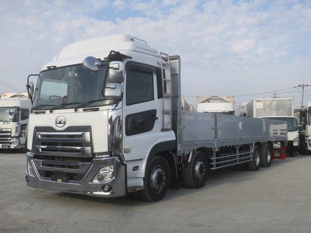 2019 UD Trucks Quon Flatbed Aluminum Block 4-Axle Low-Floor 9600 Body 390 HP ★Approximately 680,000 km on the odometer★