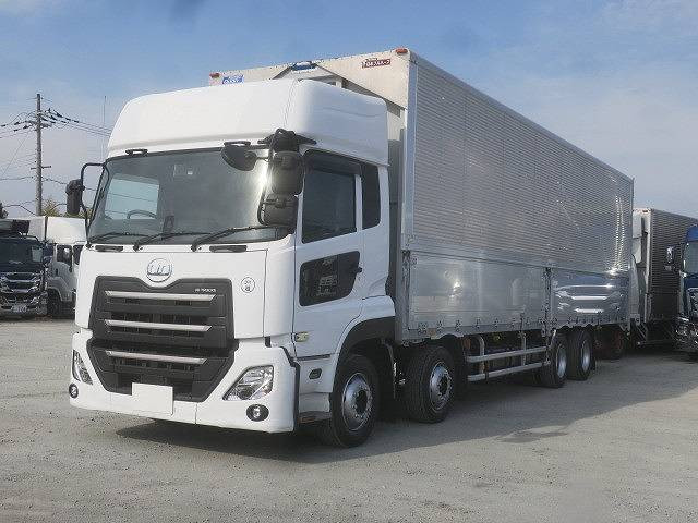 [Lease-only vehicle] 2017 UD Trucks Quon, large aluminum wing, 4-axle low-floor, 9600 body, high roof, 380 horsepower. ★Raku-Nori Pack installed!★