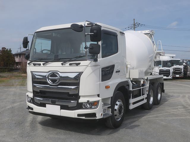 【リースレンタル専用車両】令和8年式 日野プロフィア 大型コンクリートミキサー車 ドラム容量8.7m3 2デフ アルミホイール