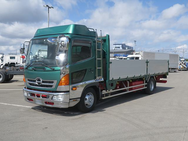 2015 Hino Ranger Medium Flatbed Truck, Aluminum Block, 5-Way Opening, 6200 Standard, Rear Air Suspension, 210 HP ★Actual mileage approx. 270,000 km★