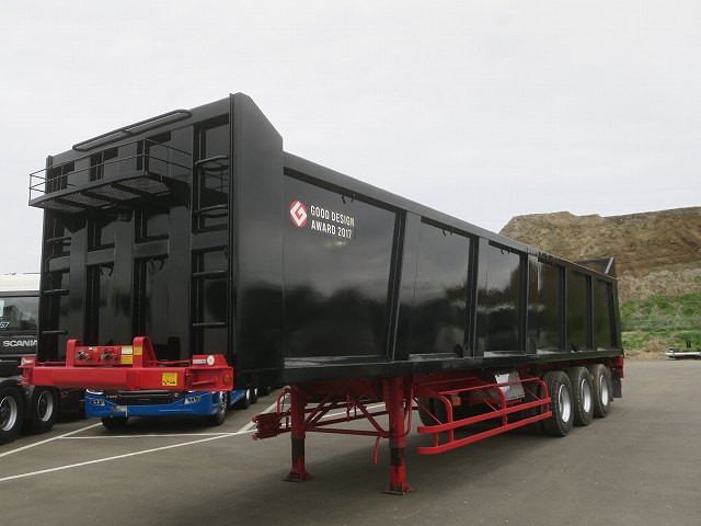 2019 Model Ecology Box 3-Axle Scrap Transport Trailer, Single-Handed, Maximum Load Capacity 31.4t (43.7 cubic meters) ★Vehicle Inspection Valid Until April 2027★