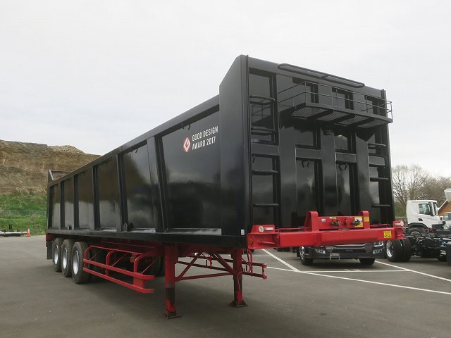 中古トレーラー エコロジーボックス 3軸 スクラップ運搬トレーラー