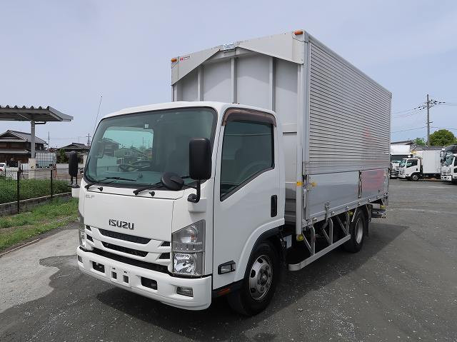 [Lease Rental Only Vehicle] 2019 Isuzu Elf Aluminum Wing Wide Long with Retractable Power Gates ★Includes 安心車検パック (Peace of Mind Vehicle Inspection Package)!★