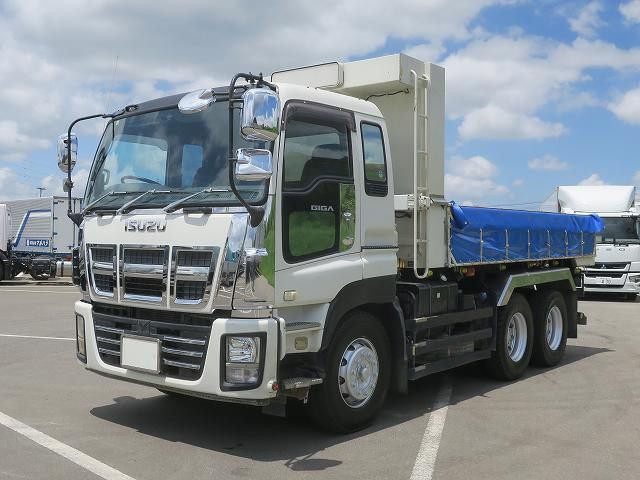 [Lease/Rental Only Vehicle] 2014 Isuzu Giga Large Dump Truck, ShinMaywa 2-Axis, Electric Co-Deck, 380 HP ★Easy Drive Package Applied!★