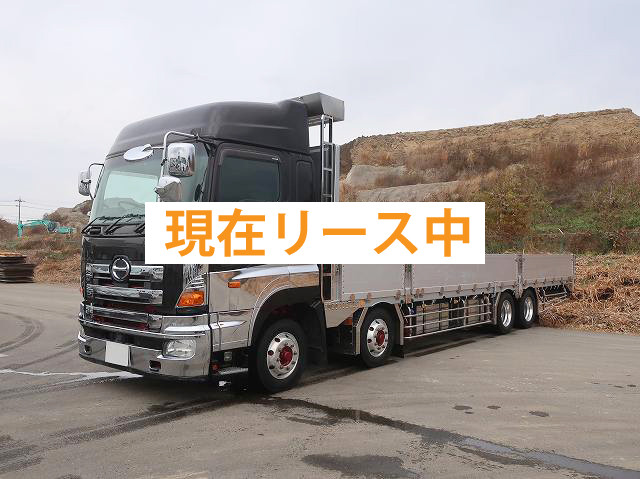 [Vehicle for lease rental only] 2015 Hino Profia Large flatbed aluminum block 9500 body 4-axle low floor high roof all-wheel air suspension 380 horsepower aluminum wheels ★Rakunori Pack installed!★