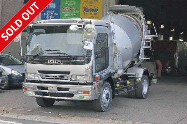 2006 model Isuzu Forward heavy-duty concrete mixer truck, manufactured by Shinmaywa, drum capacity 6.3m3, 240 horsepower