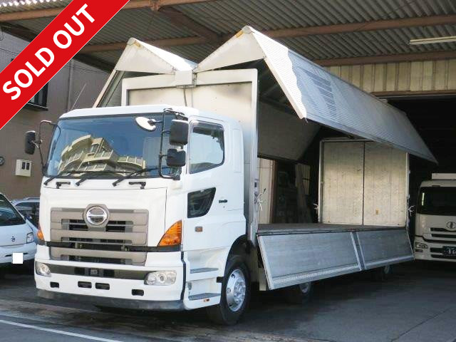 [Price reduced!] 2004 Hino Profia, large aluminum wing, high floor, front two axles, rear air suspension, bed included