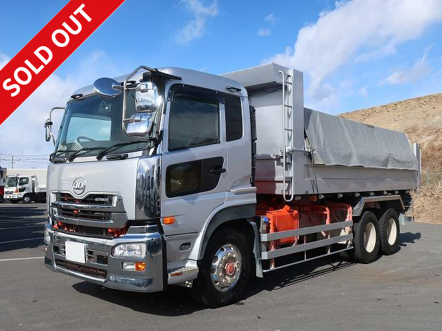 2015 UD Trucks Quon 22 ton long dump truck Shinmaywa 6000 body 2 differentials Aluminum wheels *Actual mileage on meter: approx. 450,000 km/Vehicle inspection valid until June 2025*