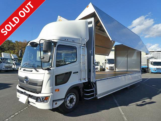 2018 model, new Hino Ranger, increased tonnage, aluminum wing, 7200 wide, 240 horsepower, with rear-view camera and ETC