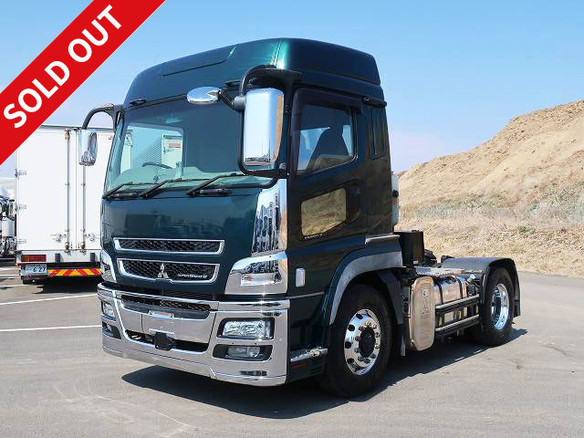 2016 Mitsubishi Fuso Super Great Tractor Head, 5th wheel load 11.5t, 420 horsepower, high roof, aluminum wheels, *Actual mileage approx. 330,000km*