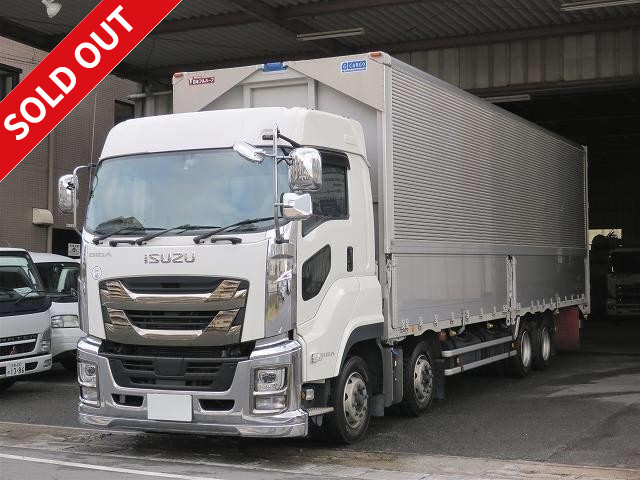 Now on lease! 2018 Isuzu Giga, large aluminum wing, 4-axle low floor, dealer inspection record book included