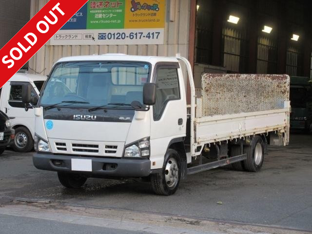 2006 Isuzu Elf flatbed with vertical PG 600kg Wide Long (L5000mm body)