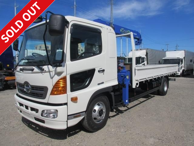 2015 model! Hino Ranger crane with 4-stage hook-in radio control ★Standard★Wooden body★