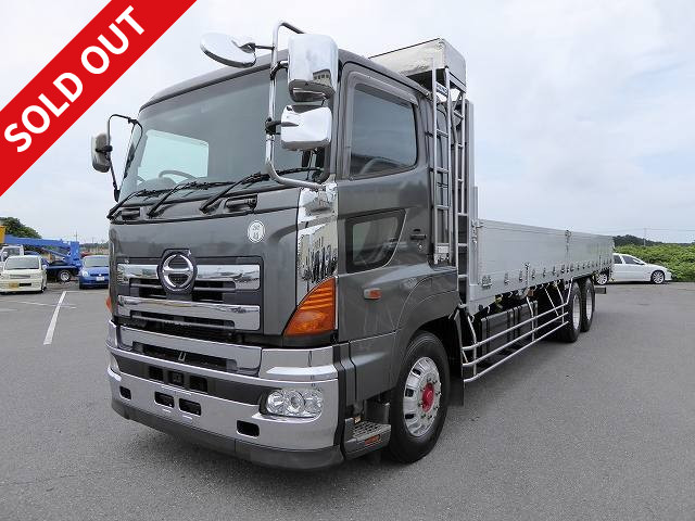 2004 Hino Profia, high-floor 6x2 drive, aluminum block flat body, cargo bed length 9.4m, load capacity 12.5 tons, 1 year preliminary inspection included