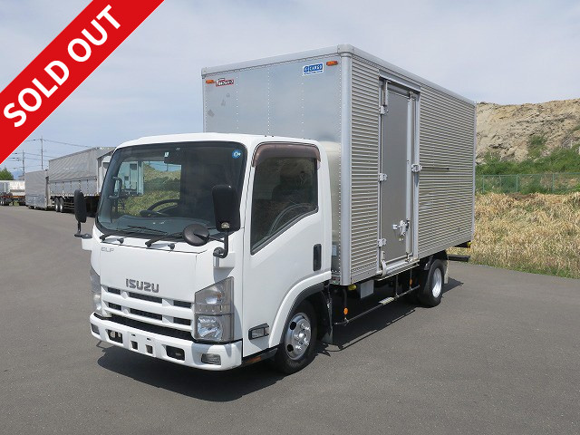 2014 Isuzu Elf 2t aluminum van, standard long, cargo bed height 215cm, left sliding door, 150 horsepower, 2-stage lashing rail [Semi-medium-sized (5t only) license compatible *Old standard license OK]