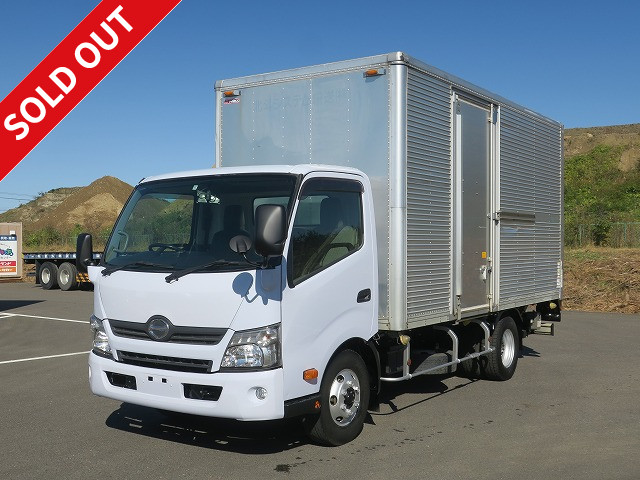 2013 Hino Dutro 3t Aluminum Van Wide Long Cargo Bed Height 225cm Left Sliding Door Combination Gate 2-Tier Lashing Rail 150HP [Semi-Medium License Compatible *Excluding 5t Limited]
