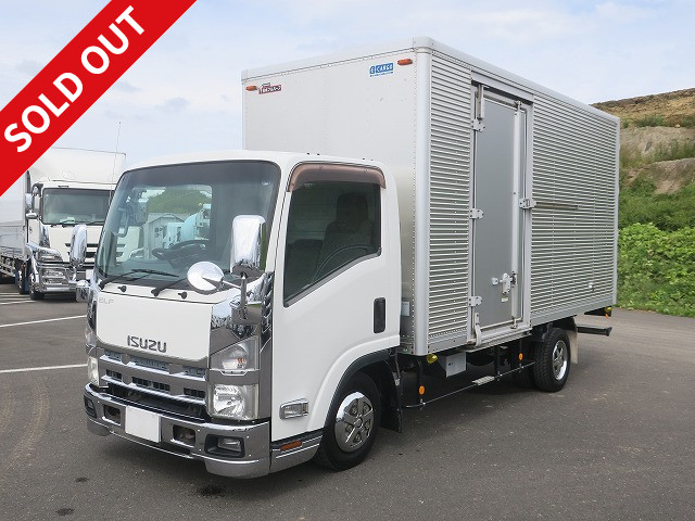 2015 Isuzu Elf 2t Aluminum Van Standard Long Bed Height 215cm Left Side Door Fully Low Floor Lashing Rail 2 Levels 150 Horsepower [Semi-Medium License Compatible (5t Limited) *Old Standard License OK] ★Vehicle Inspection Included until March 2015★