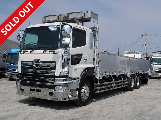 2015 Hino Profia Large flatbed body Aluminum block 9600 body High deck 3 axles Retarder Aluminum wheels ★Actual mileage on meter: approx. 740,000 km★