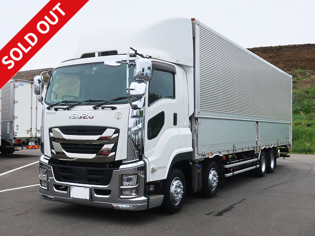 2017 Isuzu Giga Large aluminum wing 4-axle low floor Retractable pick-up gearbox All-wheel air suspension *Actual mileage on meter: approx. 480,000 km* 