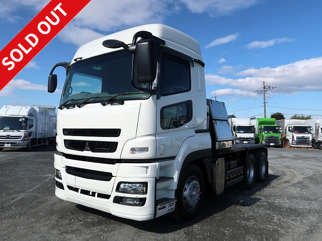 2017 Mitsubishi Fuso Super Great Tractor Head, 5th wheel load 18t, 2 differentials, 520 horsepower, high roof, *Actual mileage on meter: approx. 590,000km*