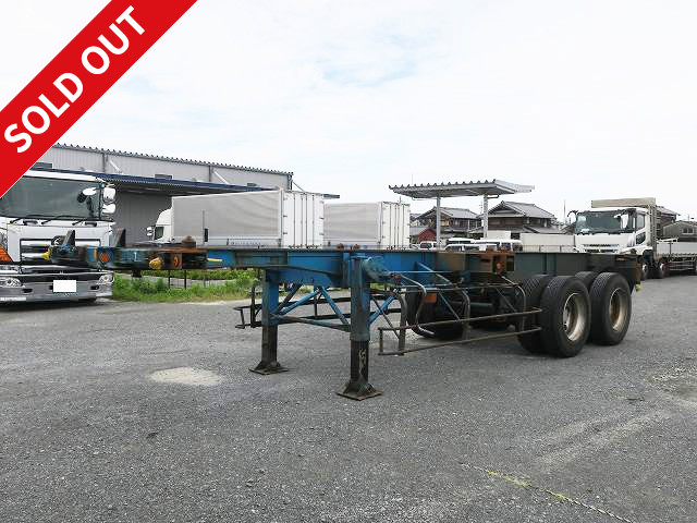 1992 model, Nippon Fruehauf, 2-axle, 20FT, marine container chassis, maximum load 16.75t, 2 JR containers