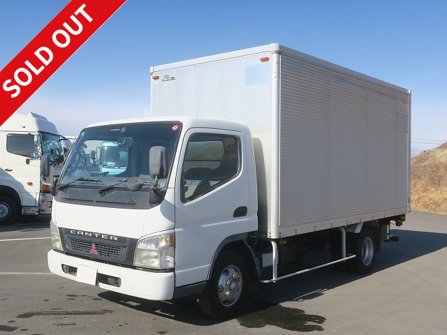 2003 Mitsubishi Fuso Canter small aluminum van, wide and long, 211cm inside height, 4.15t load capacity, combination gate, 155hp, 2-stage lashing rail 