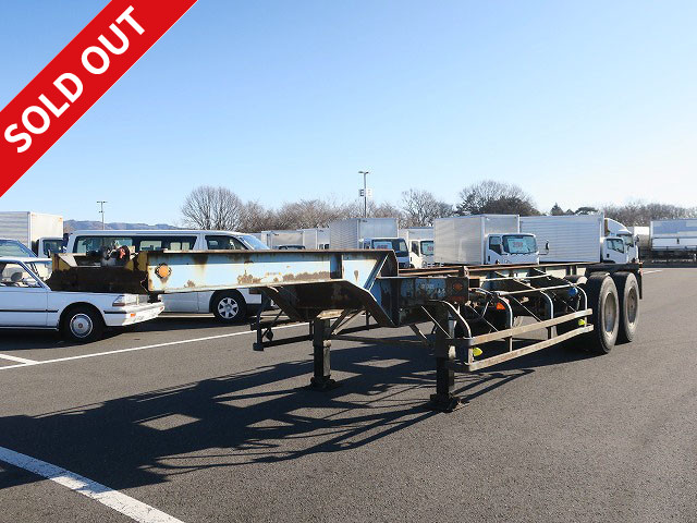 1982 model, Nippon Fruehauf, 2-axle, 20FT marine container chassis, maximum load 20.32t 