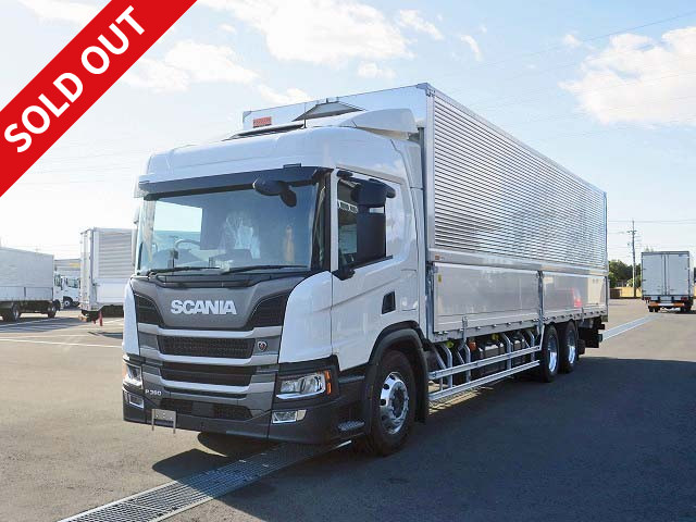 Reiwa 3rd year model Scania large aluminum wing P360 high floor 3 axle high roof aluminum wheels