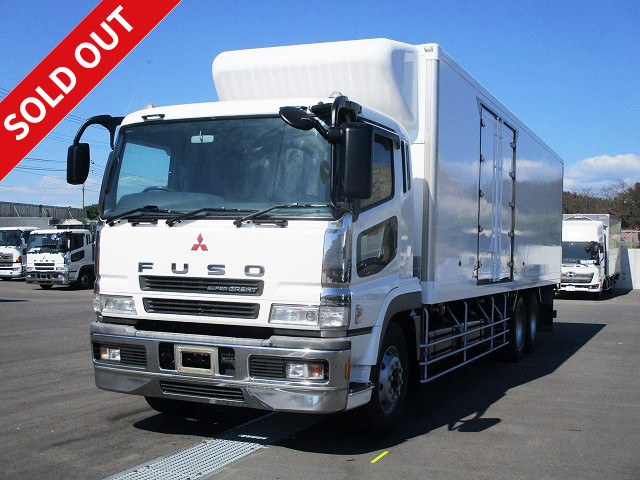 [Price reduced!] 2007 Mitsubishi Fuso Super Great large refrigerated van, 2 rear axles, Topre-made -5 degree setting, all-wheel air suspension, double door on left side, floor keystone with jolder