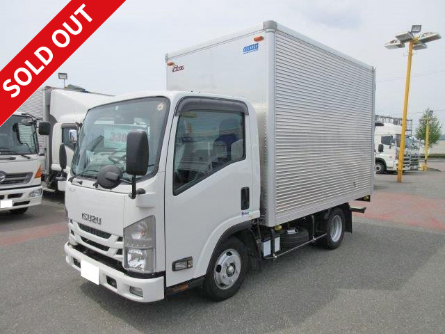 2018 Isuzu Elf small aluminum van, standard 10-foot short, fully low floor, 2-ton loading capacity, ETC and rear-view camera included, 5-ton limited license for medium-sized vehicles!