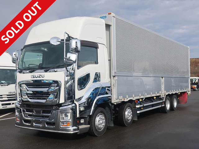 2021 Isuzu Giga, large aluminum wing, 4-axle low-floor, high-roof, 380 horsepower, approximately 640,000 km on the odometer.