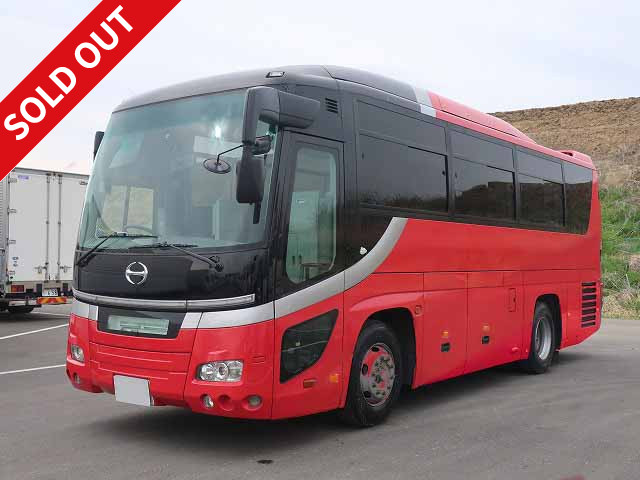 2006 Hino Selega large bus, 8-row seating, moquette seats (reclining type), through-body trunk, 41-seater capacity ★Inspected until September 2015★