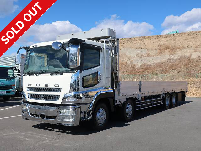 2011 Mitsubishi Fuso Super Great, large flat body aluminum block, 5-way opening, 4-axle low floor, all-wheel air suspension 