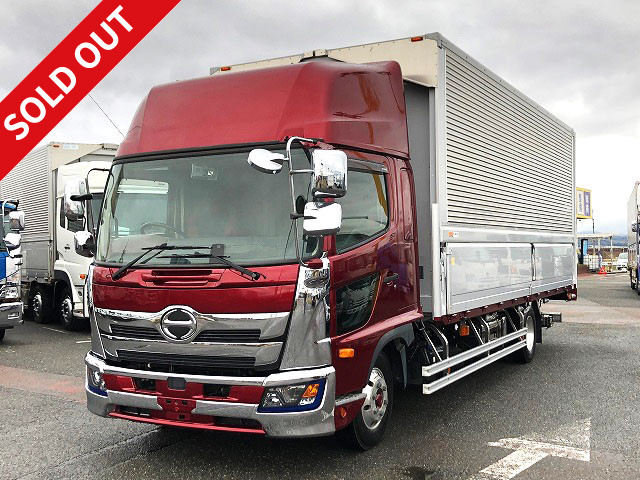 2018 Hino Ranger, medium-sized aluminum wing, 6200 wide, combination gate, rear air suspension, high roof, 240 horsepower, aluminum wheels ★Actual mileage on meter: approx. 190,000 km/Vehicle inspection valid until May 2015★