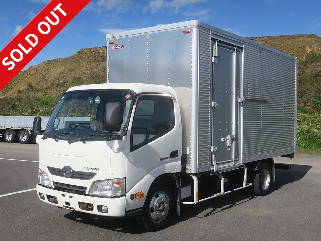 2015 Hino Dutro 2t aluminum van, standard long, interior height 217cm, left sliding door, full low floor, 2-stage lashing rail [medium-sized license required *excluding 5t limited]
