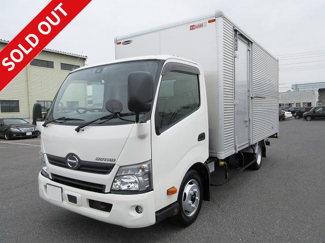 2017 Hino Dutro 2t Aluminum Van Wide Long Cargo Bed Height 204cm Left Sliding Door Fully Low Floor 2-Tier Lashing Rail [Semi-Medium License Compatible *Excluding 5t Limited]