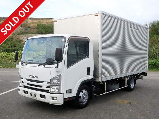 2016 Isuzu Elf 3t aluminum van, wide long, interior height 211cm, combination gate, 150hp [medium-sized license required *excluding 5t limited]
