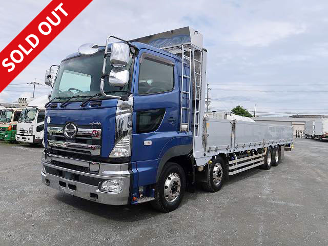 2015 Hino Profia Large flatbed aluminum block 5-way opening 4-axle low floor retarder Aluminum wheels ★Actual mileage on meter: approx. 730,000 km★