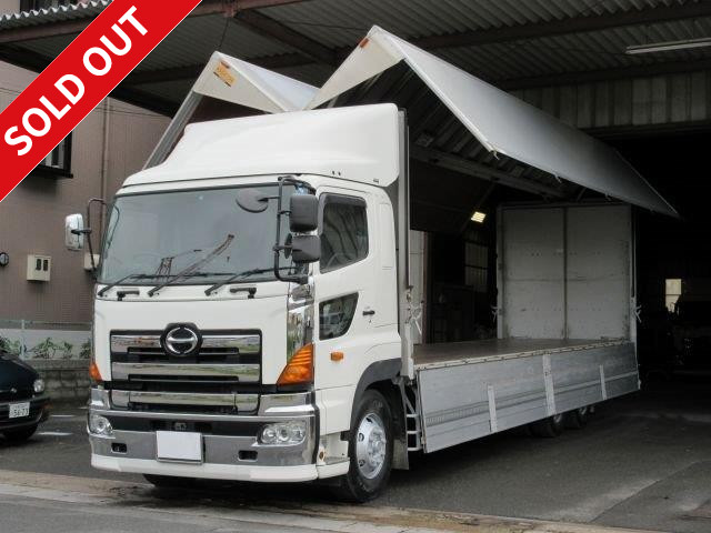 2010 model! Hino Profia high deck, 2 rear axles, 6x2 aluminum wing, rear wheel air suspension