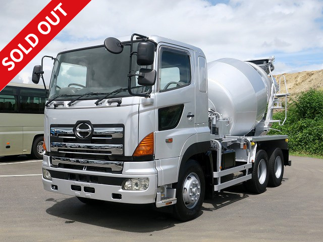 2007 Hino Profia large concrete mixer truck with 2 differentials, Kayaba drum capacity 8.7m3, electric hopper cover *Actual mileage on the meter: approx. 310,000km! *