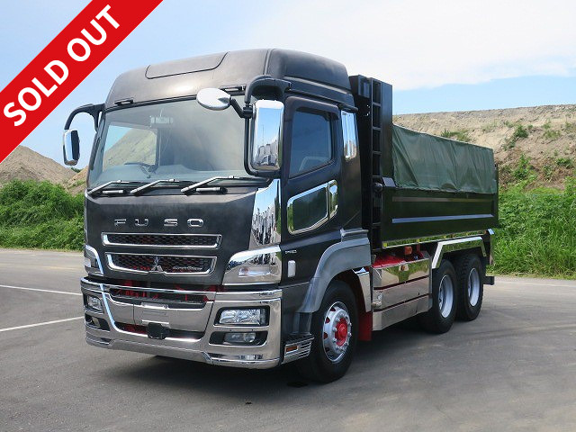 2015 Mitsubishi Fuso Super Great Large Dump Truck Shinmaywa 2 Differential Electric Cobo Lane High Roof *Actual mileage on meter: approx. 480,000 km! *
