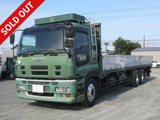 2009 Isuzu Giga Large flatbed aluminum block 3-way opening High floor 3 axles Aluminum wheels *Inspection valid until February 2014*