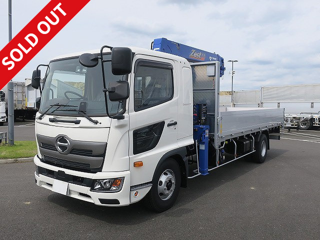 2022 Hino Ranger with medium-sized crane, aluminum block, 5500 standard width, 3-way opening, Tadano 4-stage boom, 2.93t lifting, hook-in, radio-controlled